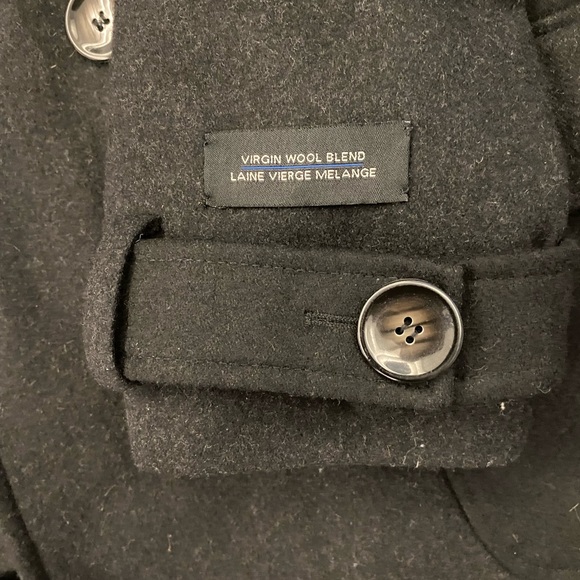 London Fog Pea Coat, 3/4 Length, Black, Size 16 - Picture 7 of 8